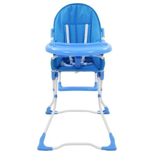 Chaise haute pour bébé Bleu et blanc - Photo n°2; ?>