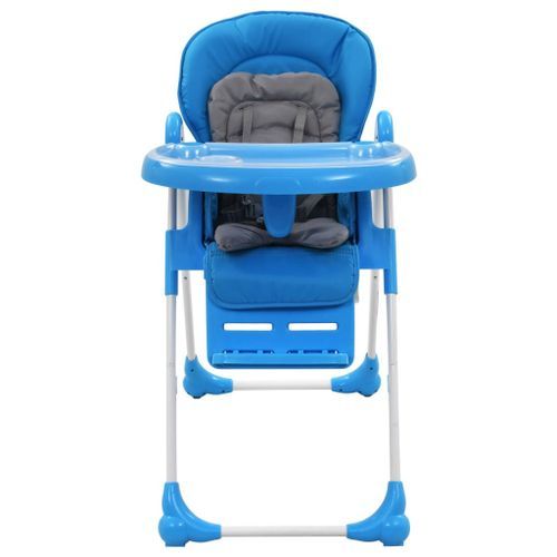 Chaise haute pour bébé Bleu et gris - Photo n°2; ?>