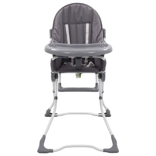Chaise haute pour bébé Gris et blanc - Photo n°2; ?>