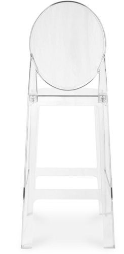 Chaise haute transparente grise Elisa 64 - Photo n°3; ?>