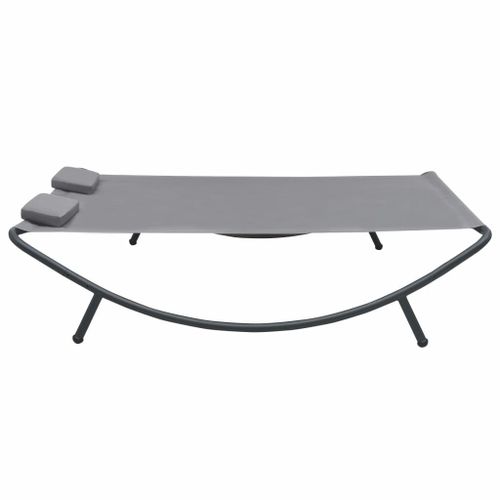 Chaise Longue D'extérieur Tissu Anthracite 15 Chaise longue d'extérieur Tissu Anthracite - Photo n°3; ?>