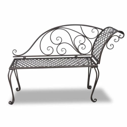 Chaise Longue De Jardin 128 Cm Acier Antique Marron 10 Chaise longue de jardin 128 cm Acier Antique Marron - Photo n°2; ?>