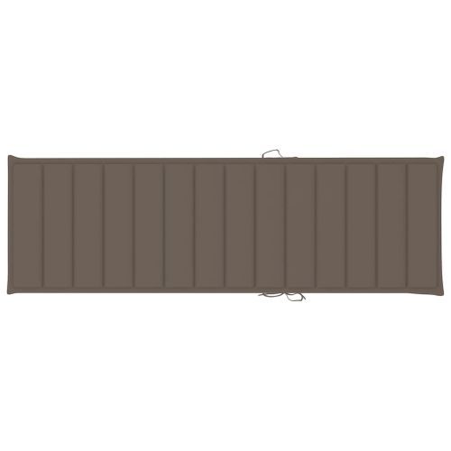 Chaise longue de jardin avec coussin Bois d'acacia solide 24 - Photo n°3; ?>