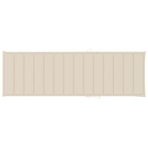 Chaise longue de jardin avec coussin Bois d'acacia solide 33 - Photo n°3; ?>