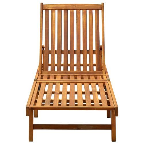 Chaise Longue De Jardin Avec Coussin Bois D'acacia Solide 16 25 Chaise longue de jardin avec coussin Bois d'acacia solide 16 - Photo n°3; ?>