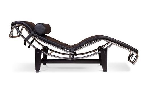 chaise longue design cuir noir Mavah - Photo n°2; ?>