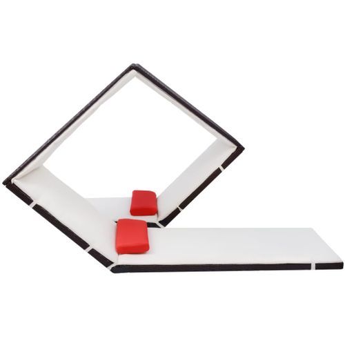 Chaise longue en forme de diamant Résine tressée Marron - Photo n°3; ?>