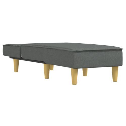 Chaise longue gris foncé tissu - Photo n°3; ?>