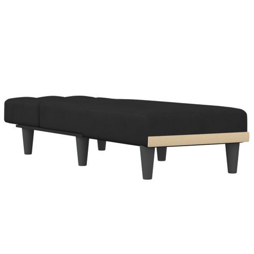 Chaise longue noir velours - Photo n°3; ?>