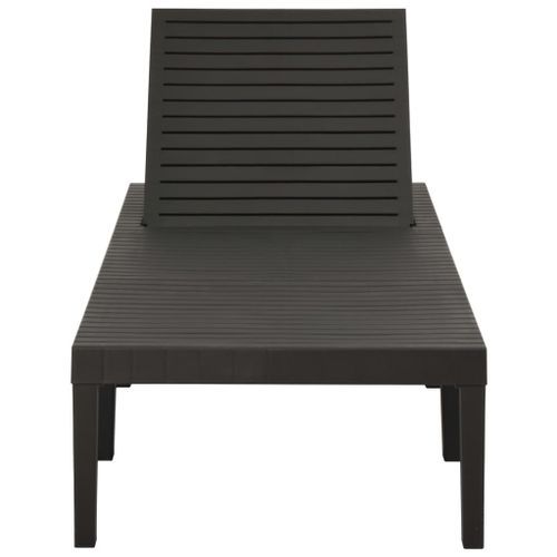 Chaise Longue Plastique Anthracite 19 Chaise longue Plastique Anthracite - Photo n°3; ?>