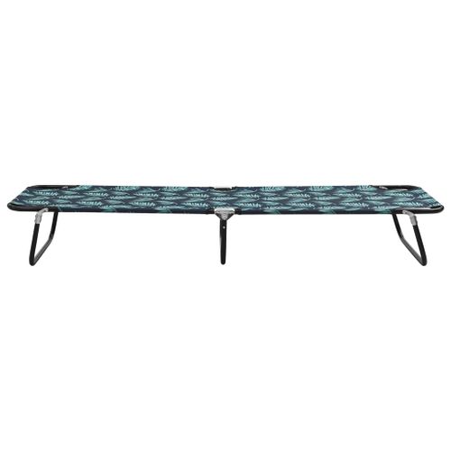 Chaise longue pliable Acier Motif de feuilles - Photo n°2; ?>
