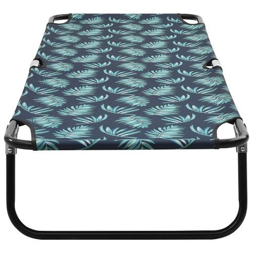Chaise longue pliable Acier Motif de feuilles - Photo n°3; ?>