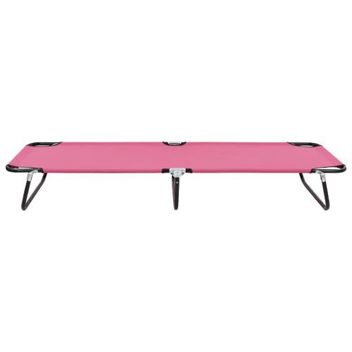 Chaise Longue Pliable Acier Rose 18 Chaise longue pliable Acier Rose - Photo n°2; ?>