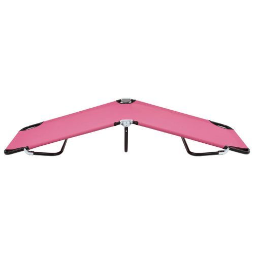 Chaise Longue Pliable Acier Rose 19 Chaise longue pliable Acier Rose - Photo n°3; ?>