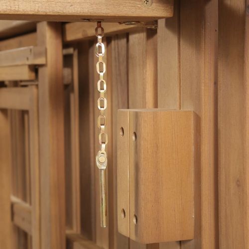 Chaise longue pliable avec coussin Bois d'acacia solide 2 - Photo n°2; ?>