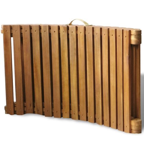Chaise longue pliable Bois d'acacia solide - Photo n°3; ?>