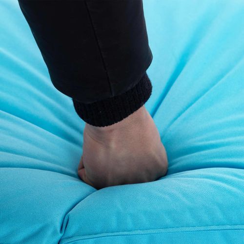 Chaise longue pliable Tissu Oxford Bleu - Photo n°2; ?>