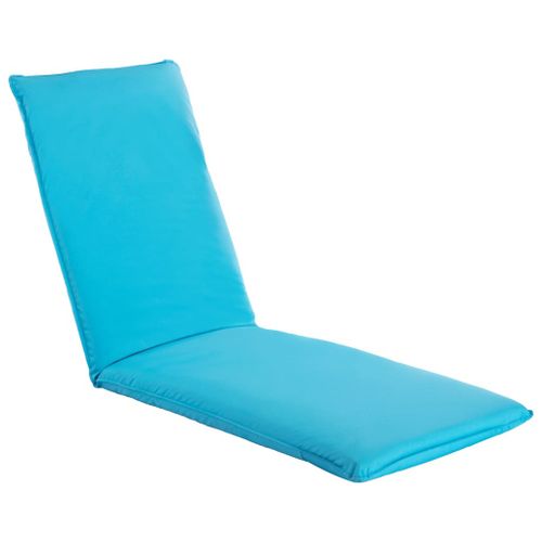 Chaise longue pliable Tissu Oxford Bleu - Photo n°3; ?>