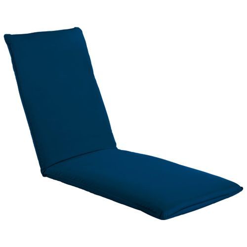 Chaise longue pliable Tissu Oxford Bleu marine - Photo n°3; ?>
