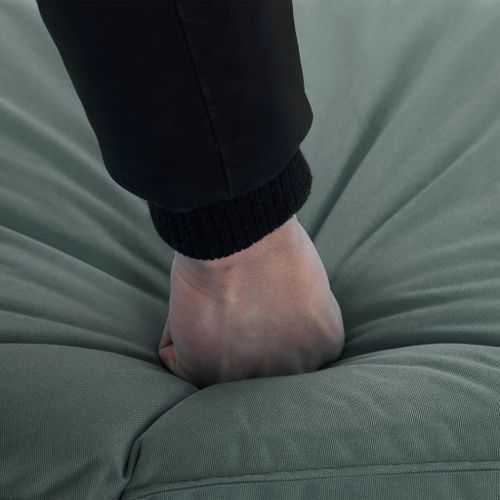 Chaise longue pliable Tissu Oxford Gris - Photo n°2; ?>