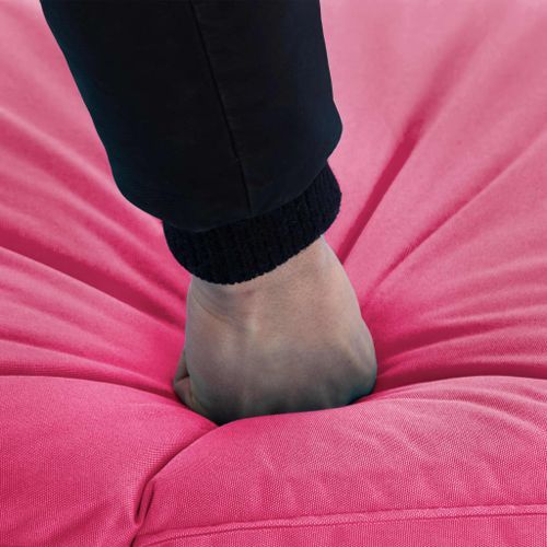 Chaise longue pliable Tissu Oxford Rose - Photo n°2; ?>