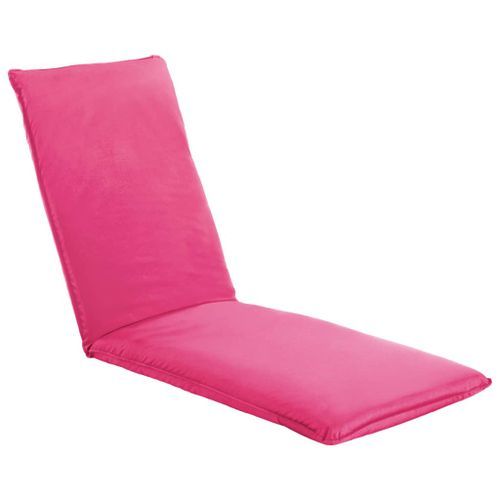 Chaise longue pliable Tissu Oxford Rose - Photo n°3; ?>