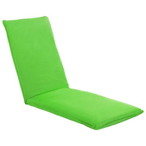 Chaise longue pliable Tissu Oxford Vert - Photo n°3; ?>
