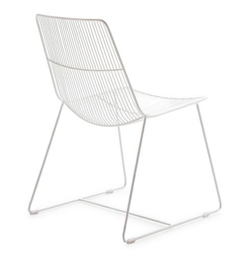 Chaise métal blanc Rohan H 83 cm - Photo n°2; ?>