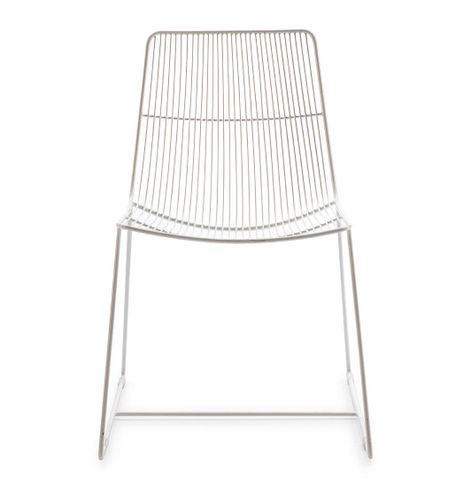 Chaise métal blanc Rohan H 83 cm - Photo n°3; ?>