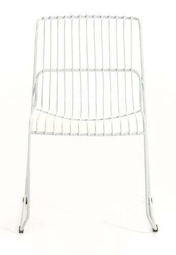 Chaise métal blanc Rohan - Photo n°2; ?>