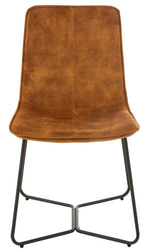 Chaise métal couleur cognac Catia L 64 cm - Photo n°2; ?>