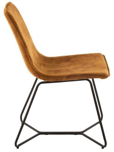 Chaise métal couleur cognac Catia L 64 cm - Photo n°3; ?>