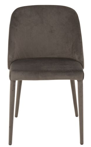Chaise métal gris textile Carlito L 58 cm - Photo n°2; ?>