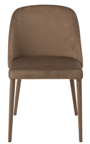 Chaise métal marron et textile Carlia L 58 cm - Photo n°2; ?>