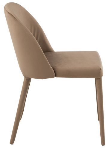 Chaise métal marron et textile Carlia L 58 cm - Photo n°3; ?>
