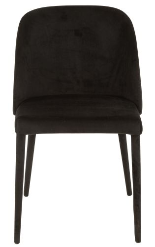Chaise métal noir Charlotte L 58 cm - Photo n°2; ?>