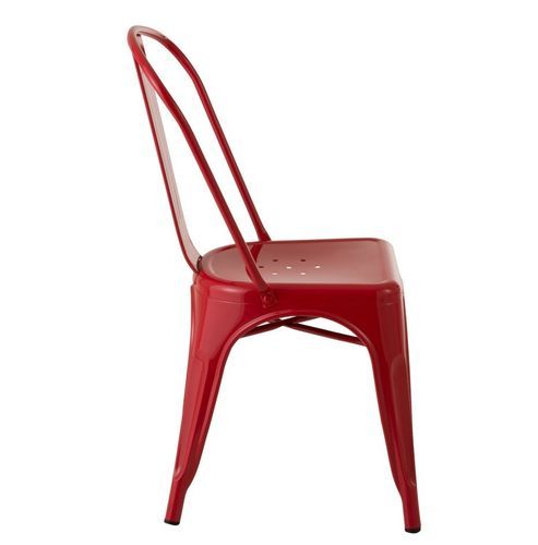Chaise métal rouge Bothar - Photo n°3; ?>