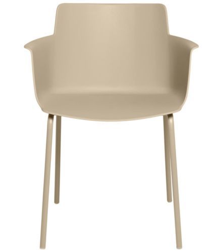 Chaise moderne avec accoudoirs en polypropylène et métal Kova - Photo n°3; ?>
