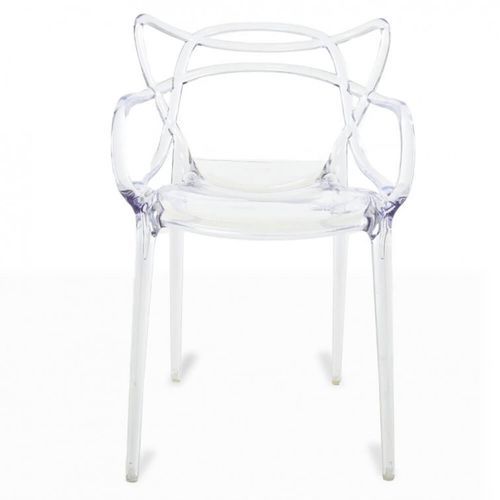Chaise moderne avec accoudoirs transparente Beliano - Photo n°2; ?>