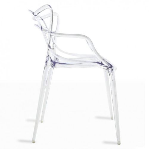 Chaise moderne avec accoudoirs transparente Beliano - Photo n°3; ?>