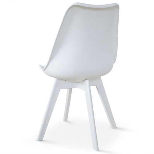 Chaise moderne Blanc Paza - Lot de 2 - Photo n°3; ?>