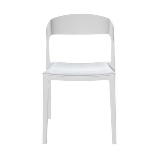 Chaise moderne polypropylène blanc Adel - Photo n°3; ?>