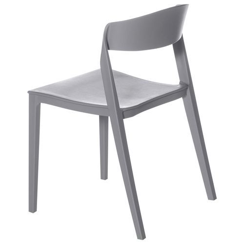 Chaise moderne polypropylène gris Adel - Photo n°2; ?>