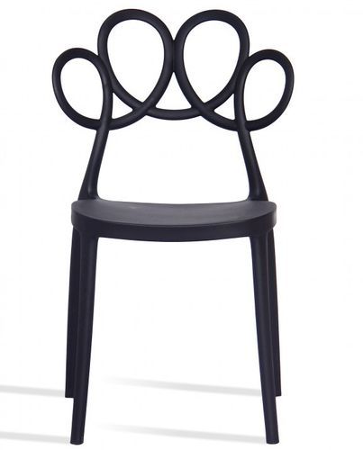 Chaise moderne polypropylène noir Maximiliano - Photo n°2; ?>