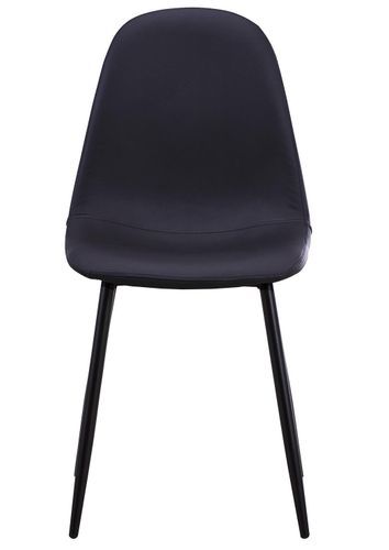 Chaise moderne similicuir et pieds métal noirs Garo - Lot de 4 - Photo n°3; ?>