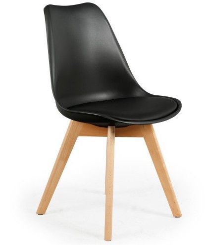Chaise noir style scandinave Spak - Lot de 2 - Photo n°2; ?>
