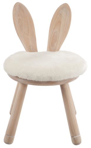 Chaise oreille de lapin en bois naturel Lapinou - Photo n°2; ?>