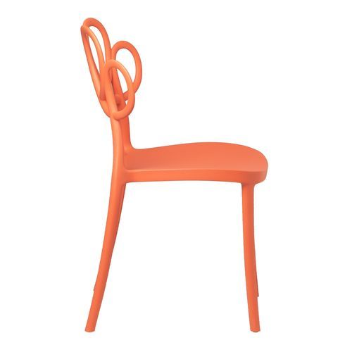 Chaise originale polypropylène orange Maliano - Photo n°2; ?>