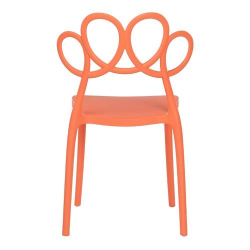 Chaise originale polypropylène orange Maliano - Photo n°3; ?>