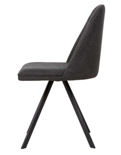 Chaise pivotante à 180º tissu et pieds métal noir Kriza - Photo n°3; ?>